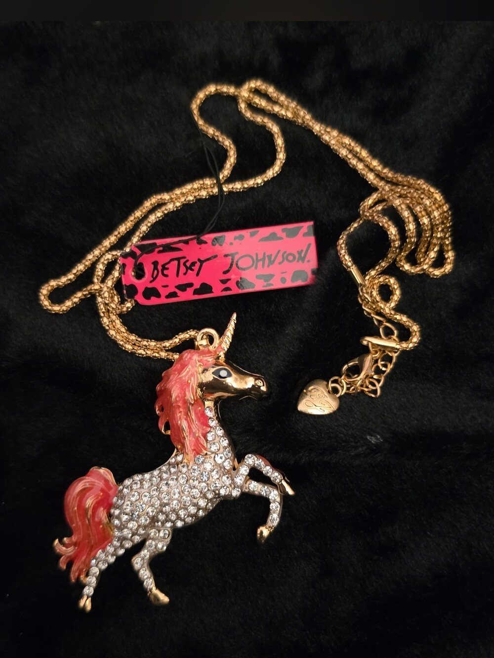 Unicorn Necklace with Pink Mane